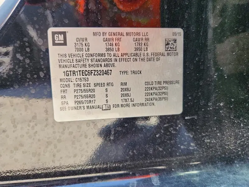 2015 GMC SIERRA C1500  