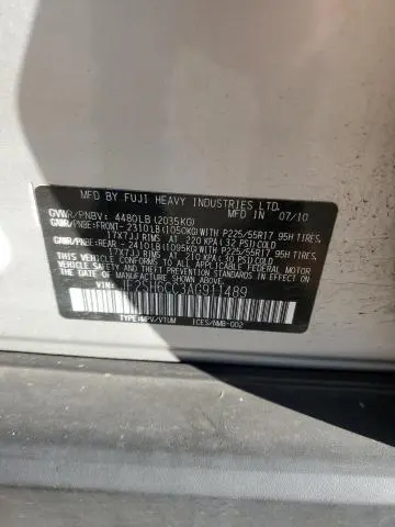 2010 SUBARU FORESTER 2.5X PREMIUM  