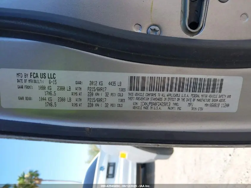 2015 JEEP PATRIOT ALTITUDE EDITION