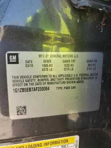 2010 CHEVROLET MALIBU LS