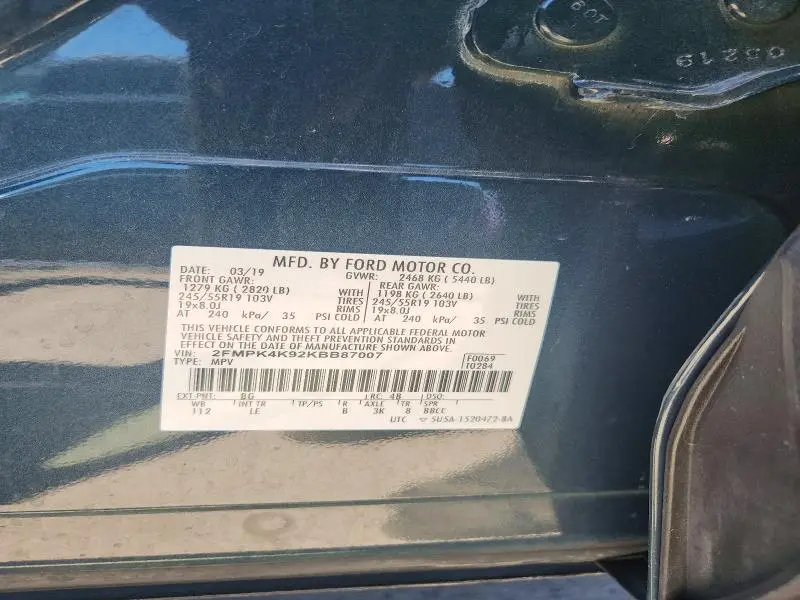 2019 FORD EDGE TITANIUM  