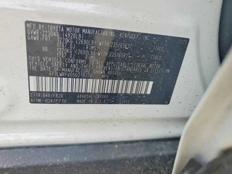 2025 TOYOTA RAV4 LE  