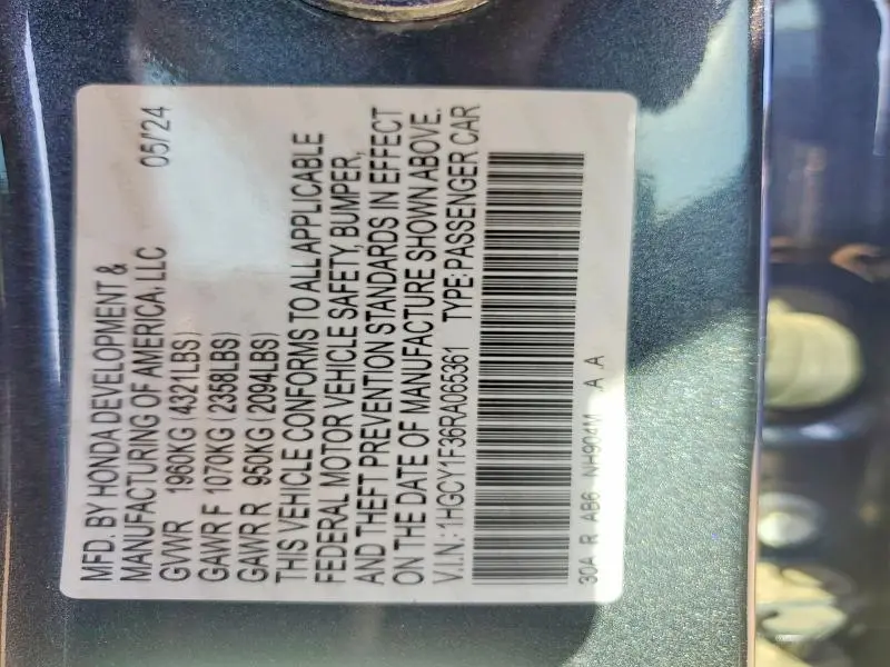 2024 HONDA ACCORD EX  