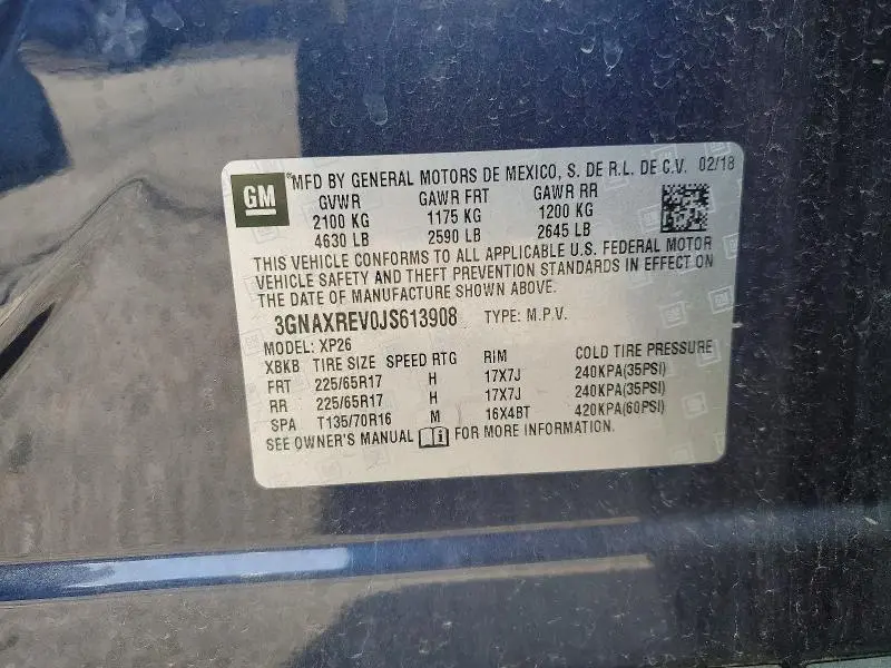 2018 CHEVROLET EQUINOX LS  