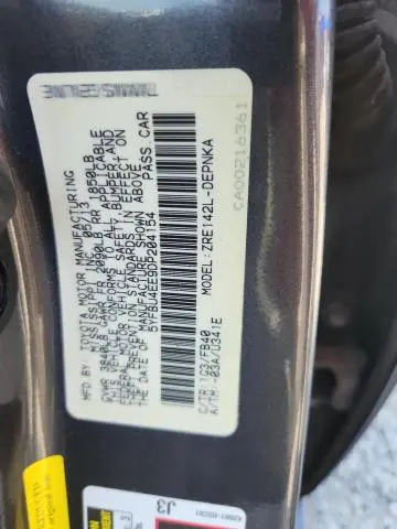 2013 TOYOTA COROLLA BASE  