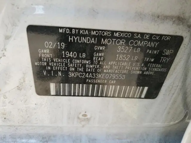 2019 HYUNDAI ACCENT SE  