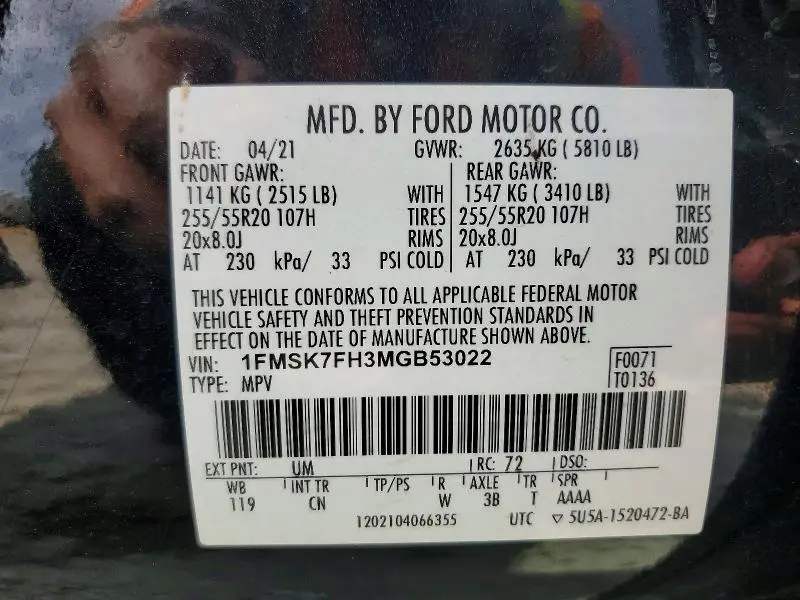 2021 FORD EXPLORER LIMITED  