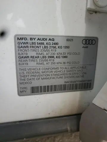 2021 AUDI Q5 PREMIUM PLUS  