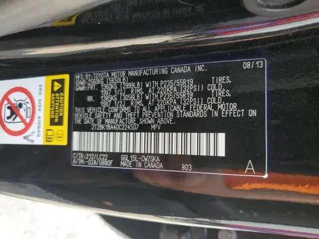 2013 LEXUS RX 350 BASE  