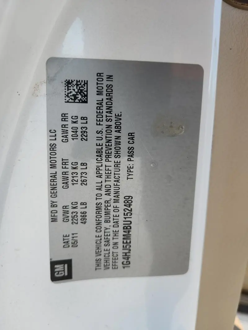 2011 BUICK LUCERNE CXL  