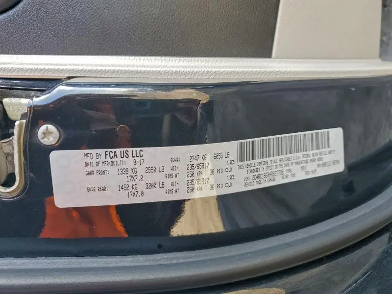 2017 CHRYSLER PACIFICA TOURING L  