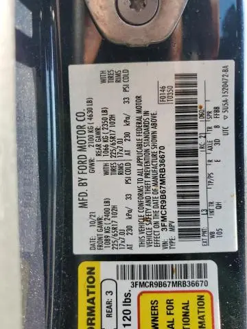 2021 FORD BRONCO SPORT BIG BEND  