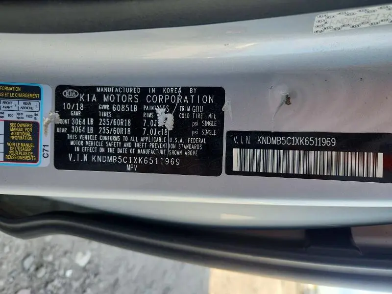 2019 KIA SEDONA EX  