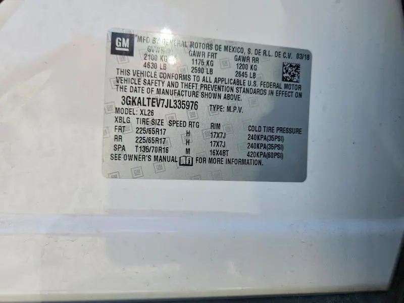 2018 GMC TERRAIN SLE  
