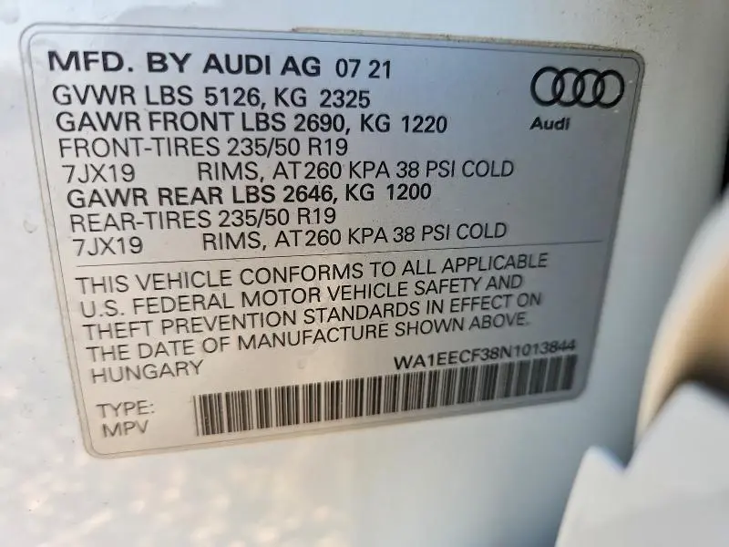 2022 AUDI Q3 PREMIUM PLUS S LINE 45  