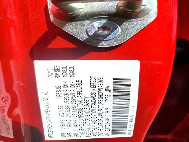 2019 ACURA RDX TECHNOLOGY  