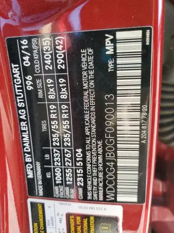 2016 MERCEDES-BENZ GLC 300  