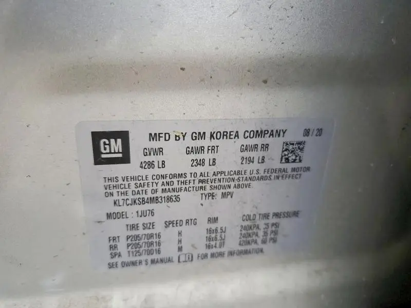 2021 CHEVROLET TRAX LS  