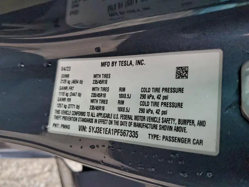 2023 TESLA MODEL 3   