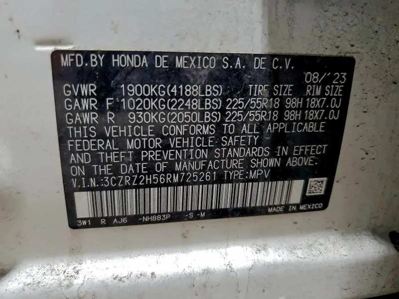 2024 HONDA HR-V SPORT  