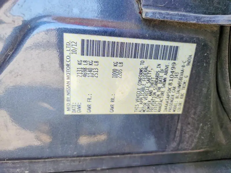 2013 NISSAN MAXIMA 3.5 S  
