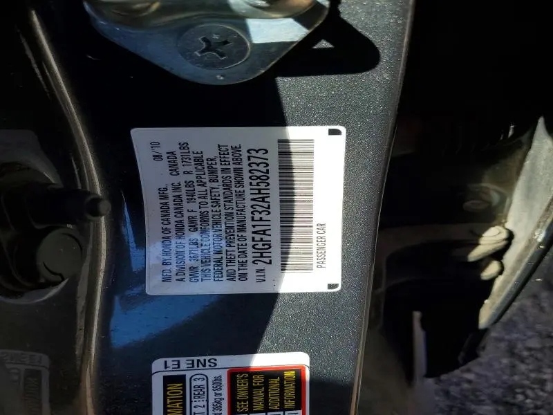 2010 HONDA CIVIC VP  