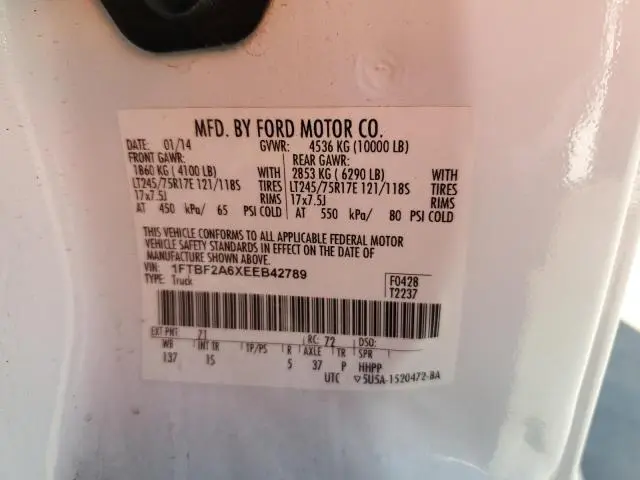 2014 FORD F250 SUPER DUTY  