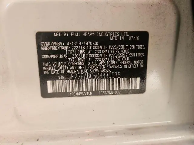 2016 SUBARU CROSSTREK PREMIUM  