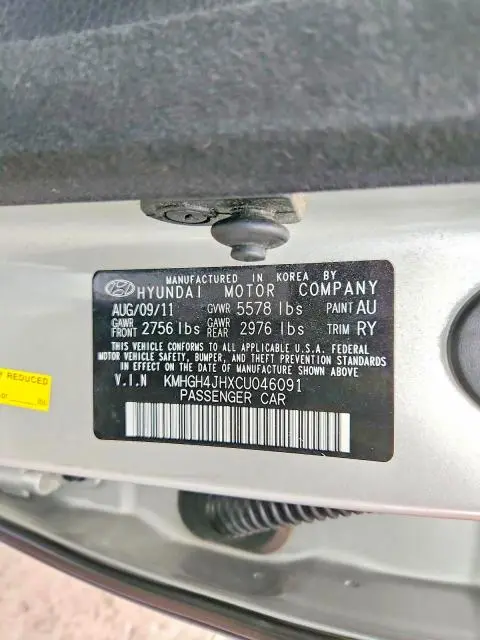 2012 HYUNDAI EQUUS SIGNATURE  