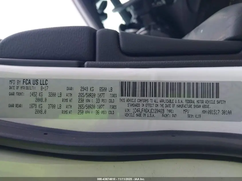 2018 JEEP GRAND CHEROKEE ALTITUDE 4X4