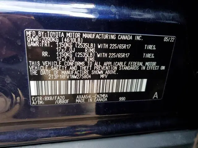 2022 TOYOTA RAV4 XLE