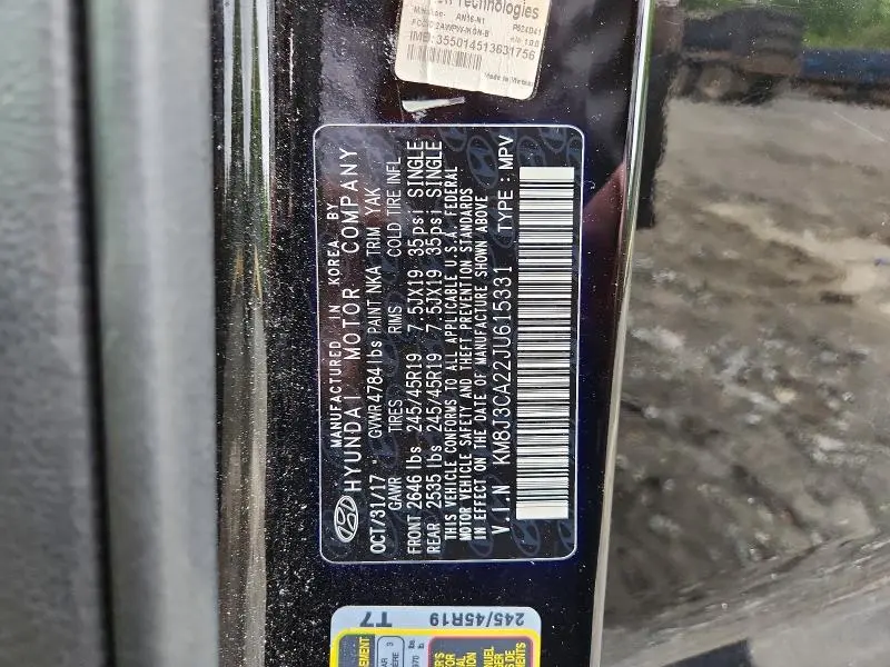 2018 HYUNDAI TUCSON LIMITED  