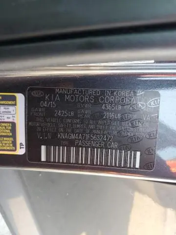 2015 KIA OPTIMA LX  