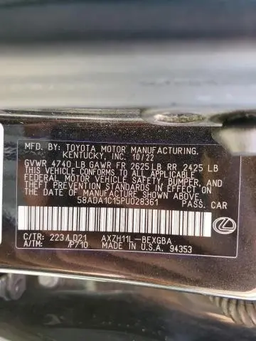 2023 LEXUS ES 300H BASE  