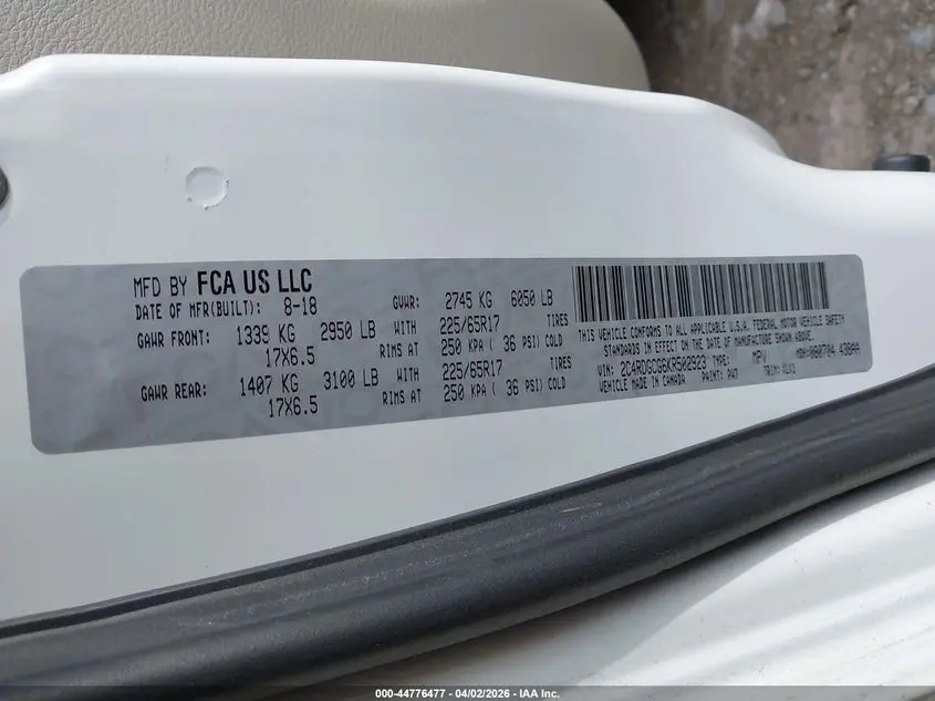 2019 DODGE GRAND CARAVAN SXT