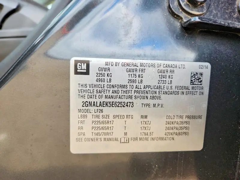 2014 CHEVROLET EQUINOX LS  