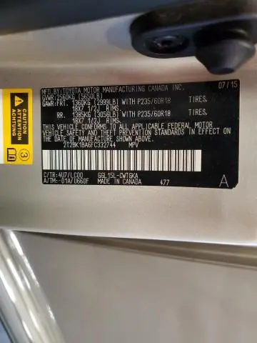 2015 LEXUS RX 350 BASE  