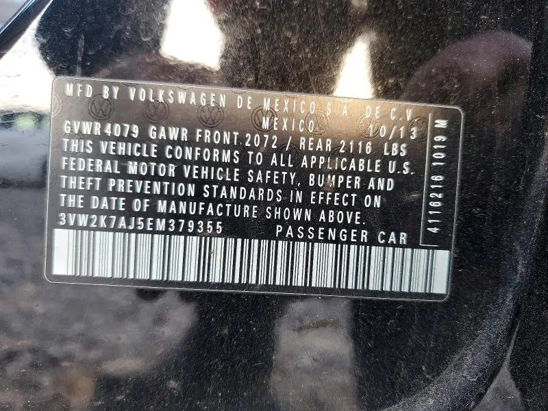 2014 VOLKSWAGEN JETTA BASE  