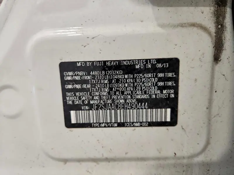 2014 SUBARU FORESTER 2.5I  