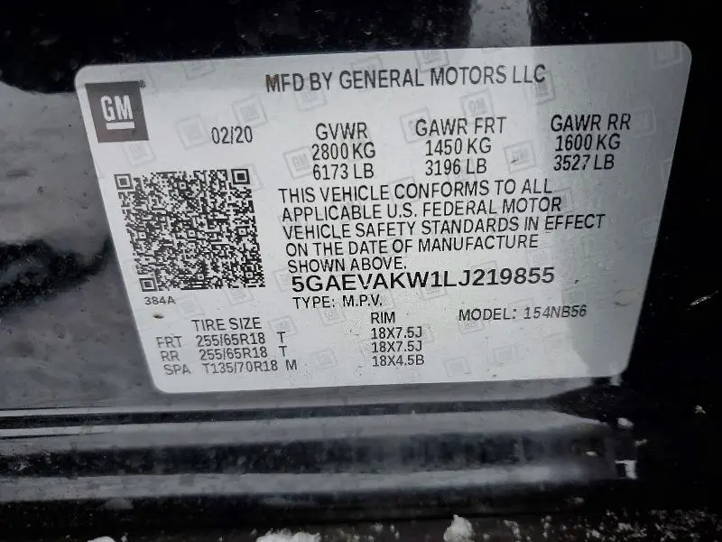 2020 BUICK ENCLAVE ESSENCE  