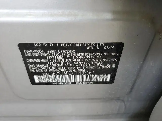 2015 SUBARU FORESTER 2.5I PREMIUM  