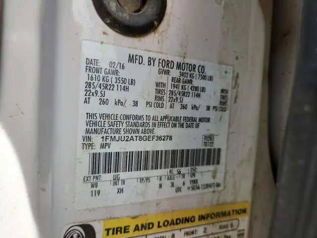 2016 FORD EXPEDITION LIMITED  