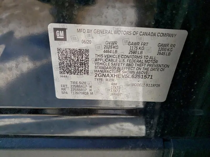 2020 CHEVROLET EQUINOX LS  