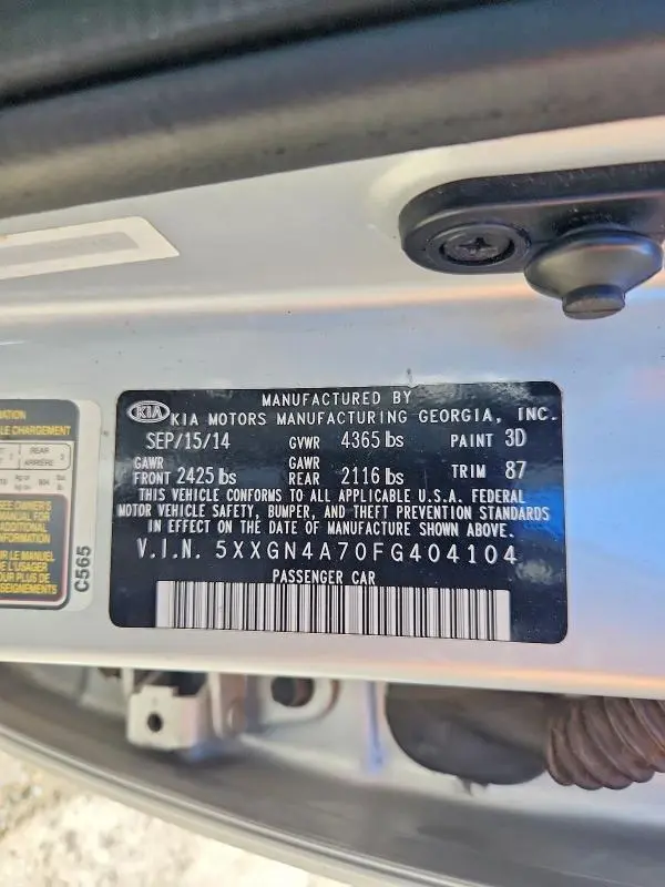 2015 KIA OPTIMA EX  