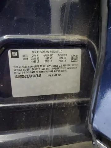 2016 BUICK LACROSSE PREMIUM  