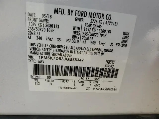 2018 FORD EXPLORER XLT