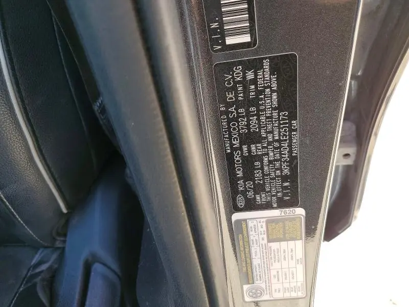 2020 KIA FORTE GT LINE  