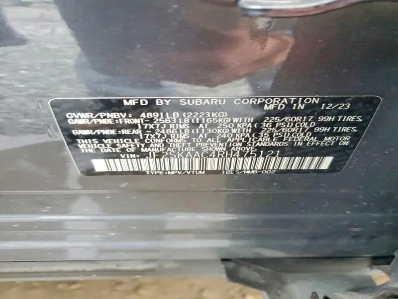 2024 SUBARU FORESTER   