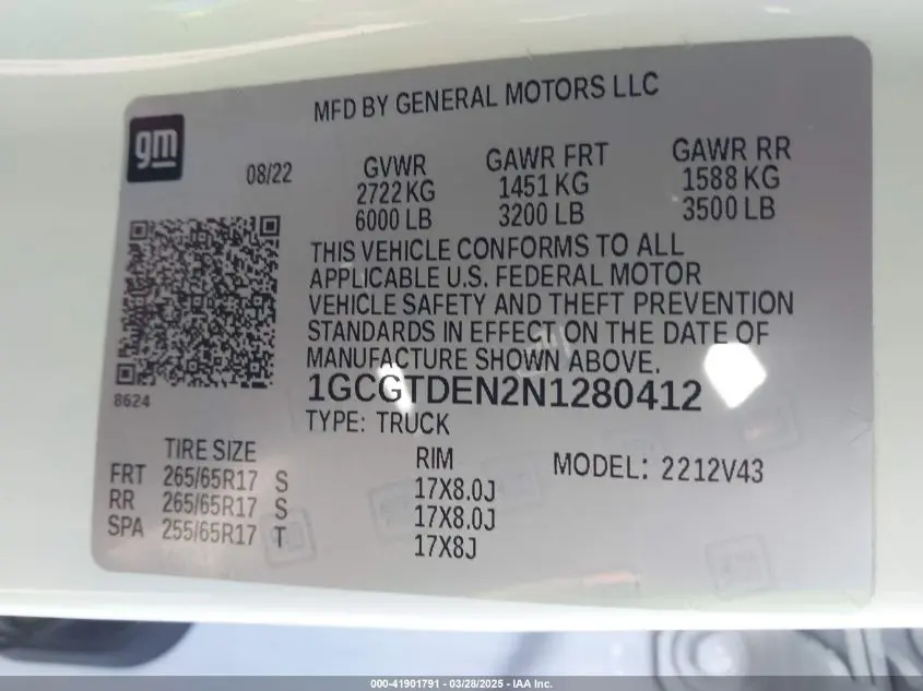 2022 CHEVROLET COLORADO 4WD  LONG BOX Z71