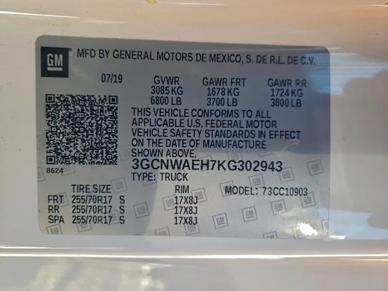 2019 CHEVROLET SILVERADO C1500  